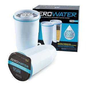 lot 19063 image: ZeroWater Official Replacement Filter - 5-Stage 0 TDS Filter Replacement - System IAPMO Certified to Reduce Lead, Chromium, and PFOAPFOS, 2-Pack (1 open)