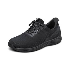lot 19084 image: Orthofeet Mens Orthopedic Yari Hands-Free Water-Repellent Slip-Resistant Sneaker, Black, Size 11.5 (USED)