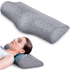 lot 19137 image: Demelon Cervical Neck Pillows for Pain Relief Sleeping, High-Density Memory Foam Pillow Neck for Bolster Support and Shoulder Relaxer, Decompression Devices Orthopedic Roll Pillow for Bed Office