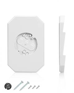lot 19140 image: Siding Light Mounting Block, 8141DBL Vinyl Siding Mounting Block with Built-in Electrical Box, Outdoor Mounting Plate kit for 12 inch Double, White, 1 Pack