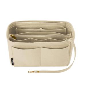 lot 19145 image: OPPOSHE Purse Organizer Insert for Handbags, Softened Felt Bag Insert Organizer for Tote, Compatible with LV, Coach, MK, Kate Spade, Goyard, Longchamp (Beige, Medium)