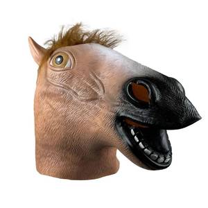lot 20025 image: HELAOGUI Horse Mask for Adults - Realistic Latex Horse Head Costume Mask for Men & Women - Funny Animal Mask for Halloween, Parties, Cosplay, Carnival & Pranks (Brown)