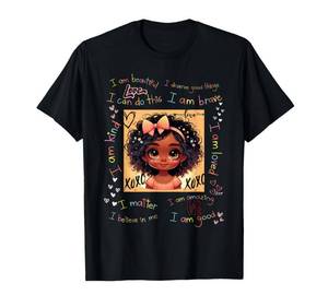 lot 20052 image: Positive Affirmations for Black Girls T-Shirt (youth small)