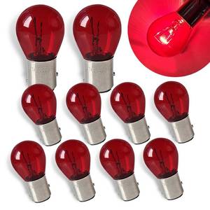 lot 20054 image: Zikefest 10PCS 1157 Bulb, Tail High and Low Brake Light Bulb, P215W S25 2057 2357 7528 BAY15D Light Bulb, Turn Signal Light Bulb Replacement, Universal Halogen Brake Tail Light Parking Light (Red)