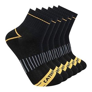 lot 20108 image: Caterpillar Mens Half Cushion Quarter Socks, Pack of 6
