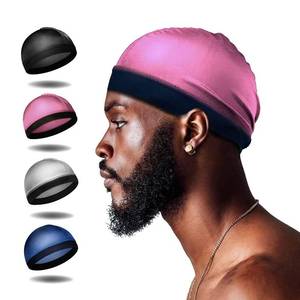 lot 20127 image: Selalu 4Pcs Silk Stocking Wave Caps for 360 Waves, Silky Durag for Men, Stain Caps