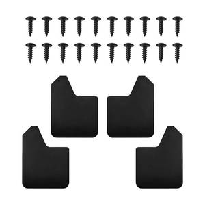 lot 20491 image: GAOLAOSY 4PCS Universal Car Mud Flaps, Flexible Bendable Car Splash Guards Set with Fastener Rivet Clips, Universal Off-Road Front & Rear Mudguard Accessories for Pickup, SUV, Truck (Black)