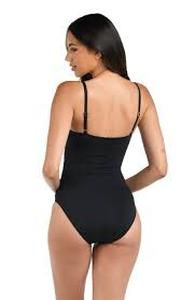 lot 2434 image: Ladies black lingerie one piece zip up size M