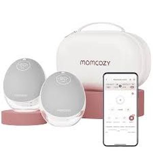 lot 11430 image: Momcozy Mobile Flow Smart Wearable Breast Pump with Carrying Case