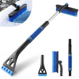 lot 1583 image: LivTee 32 Extendable Ice Scraper & Snow Brush for Car Windshield, 360° Rotating Snow Removal Tool for Cars, Trucks & SUVs, Automotive Winter Essentials & Car Accessories for Men, Blue