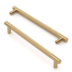 lot 1595 image: Asidrama 10 Pack 15 Inch(381mm) Champagne Bronze Cabinet Pulls Knurled Cabinet Handles, Cupboard Handles, Kitchen Cabinet Hardware