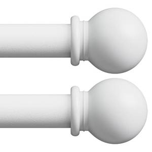 lot 1633 image: White Curtain Rods for Windows 28-48 inch, 2 Pack 58 Curtain Rod Set with Brackets, Splicing Adjustable Curtain Rod for Bedroom, Kitchen, Living Room, Matte White