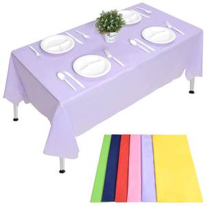 lot 1635 image: EDI Disposable Tablecloth 12 Packs (Assorted Colors, Rectangular)