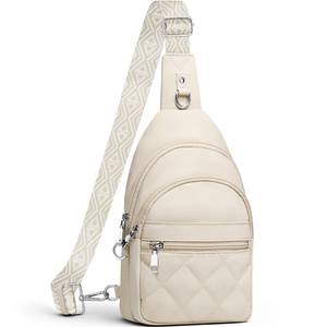 lot 2063 image: SYTRAH Sling Bag for Women, Anti-Theft RFID Crossbody Bag Nylon Sling Purse for Travel, Puffy Small backpack for Daily Hiking Sports White