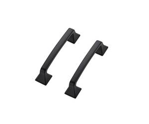 lot 4364 image: Ravinte 10Pack Solid 3-34 Square Foot Cabinet Arch Pull Kitchen Cabinet Handles Matte Black Cabinet Pulls Black Drawer Pulls Kitchen Cabinet Hardware Kitchen Handles for Cabinets Cupboard Handles