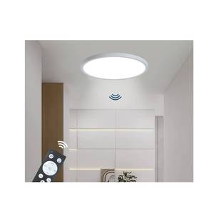 lot 4395 image: ZSYUBO 9 Inch Motion Sensor Light Indoor, Flush Mount Light Fixture, Motion Sensor Ceiling Light Wired for Hallway Porch Laundry Garage Basement, Motion Light 3000k4000k6000k White