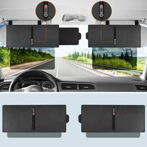 lot 4410 image: Veharvim Sun Visor Extender for Car (Polarized, Zipper Slider& Prevents Fingerprints, UV400, PC Lens), Visor Extender Attachment for Car Visor, Anti-Glare for Safe Driving (Passenger Side)