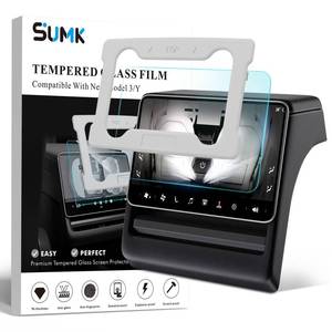lot 4432 image: SUMK 8 inch Rear Screen Protector for New Tesla Model 3Y Accessories No-edge Gaps & 9H Tempered Glass Screen Protector With Alignment Frame for Tesla Model Y JuniperModel 3 Highland Glossy 1PCS