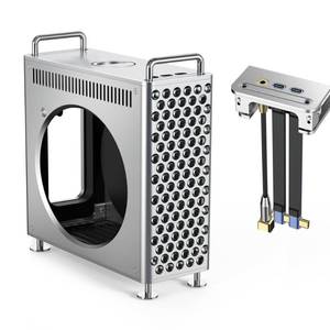 lot 4465 image: Aluminum Chassis Stand for 2024 Mac mini M4M4 Pro - Mac mini M4 Case - Storage Expansion Hard Drive - 2 Type-C Cables and one 3.5mm Audio Cable- Accessories for Mini 4 - Mac mini M4 Holder