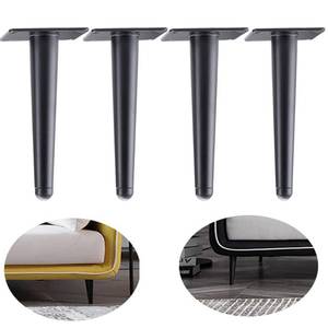 lot 5251 image: ALXEH Straight Furniture Table Legs 8 Inch, Round Tapered Metal Furniture Legs Black, Modern Dresser Cabinet Sofa Support Feet Replacement, Set of 4