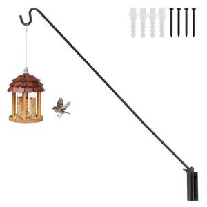 lot 5261 image: ERYTLLY Extended Reach Deck Hook Wall Pole Wall Mounted, Extensible and Adjustable 28 inch to 43 inch Bracket for Hanging Bird Feeder,Plants,Wind Chimes,Lanterns