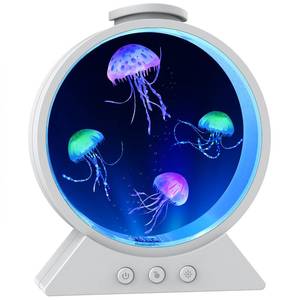 lot 6038 image: Eyesound Jellyfish Lamp, 7-Color Changing Jellyfish Aquarium Light for Relax, Mood Lamp for Home, Office & Bedroom Decor, Gifts for Kids Teens Girls Boys Adults (White)