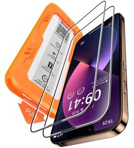 lot 6046 image: BossKiss for iPhone 13 Pro MaxiPhone 14 Plus Screen Protector 6.7 inch, TOP 9H Hardness Military Grade Shatter Protection Sensitive Touch HD Clear Tempered Glass Full Coverage Easy Installation 2 Pack