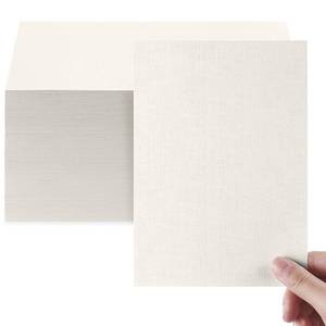 lot 6054 image: Geosar 200 Sheet Linen Cardstock 5 x 7 Invitation Cardstock Heavyweight Printer Paper 92lb 250gsm Index Cards for Printer Cover Postcards Blank Flash Note Greeting (Beige)