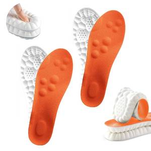 lot 6067 image: 2 Pairs 4D Cloud Insoles for Men & Women,Memory Foam Cloud Insoles with Arch Support,2026 New Comfortable and Breathable Massage Shoe Inserts,Trim to Fit All Shoe Types Orange 55-56