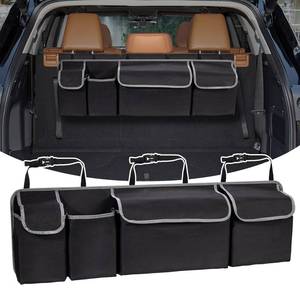 lot 6072 image: MOSSGREG Car Trunk Organizer, Large Capacity Backseat Trunk Organizer (40.1610.63), Collapsible Car Storage Bag with 4 Pockets, SUVMPVTruck