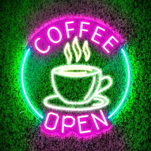 lot 6108 image: Coffee Open Neon Sign Light Up for Wall Decor USB Powered Acrylic Neon Lights with Dimmable Switch Led Sign for Coffee Bar Art Decor for Cafe Business Club Party Decorations 5V 12.6x13 inch