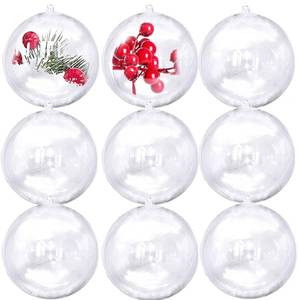 lot 6121 image: 80mm3.15inch10Set 20pcs Large Clear Ball Ornaments, Big Fillable Christmas Balls Shatterproof Ornament Baubles for DIY Crafts Christmas Wedding Party Decor (10)