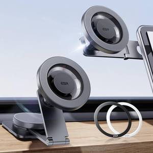 lot 6133 image: ESR for MagSafe Car Mount, Magnetic Car Mount,DashboardTesla Touchscreen Phone Holder, Magnetic Phone Holder for Car, for iPhone 1616e15141312, S25,Charging Not Supported(2 Metal Rings included)