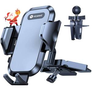lot 6134 image: VICSEED Military-Grade Sturdy Car Phone Holder Mount, Upgraded Anti Shake Metal CD Slot & Air Vent Thick Case Friendly Phone Mount for Car Fit for iPhone 17 16 15 Samsung All Phones