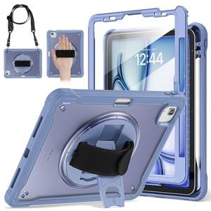 lot 6140 image: BRAECNstock Case for iPad Air 11-inch M4 2026 M3 2025 M2 2024 and Air 5th4th Gen 10.9���� & Pro 11-inch 1st-4th 2018-2022 Kids Cover with Pencil Holder,Screen Protector,Handle Stand-Lavender Grey