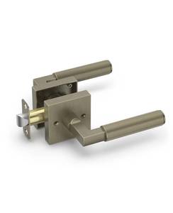 lot 9353 image: Asidrama 1 Pack Brushed Antique Brass Passage Door Handles, Door Lever with Door Knobs Indoor for Bedroom or Bathroom, Heavy Duty Door Handles Interior with Locks for Left Right Sided Doors 098