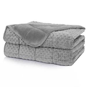 lot 9375 image: Huloo Sleep Weighted Blanket Queen 20lbs for Adult(60�80,Gray) Breathable Soft Minky Weighted Throw Blanket for All Season,Heavy Blanket with Premium Glass Beads