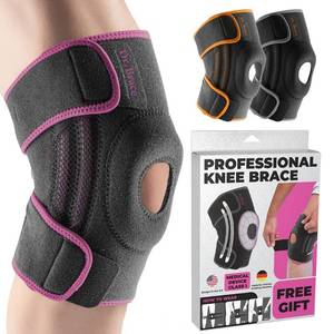 lot 10425 image: DR. BRACE ELITE Knee Brace with Side Stabilizers & Patella Gel Pads for Maximum Knee Pain Support and fast recovery for men and women-Please Check How To Size Video (Orions, Medium)