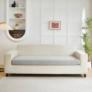lot 10431 image: Yoovat Couch Cushion Covers for Sofa Couch Covers Wear-Resistant Universal Sofa Cover Washable Stretch for Sectional Slipcovers (Texture-Light Gray,Large Triple Seat Cover)