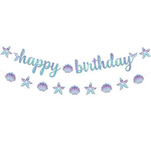 lot 10449 image: KatchOn, Blue Happy Birthday Banner - 10 Feet, No DIY  Mermaid Birthday party Decorations, Happy Birthday Sign  Mermaid Birthday Banner for Under The Sea Party Decorations
