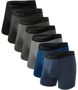 lot 11477 image: BAMBOO COOL Mens Underwear Breathable Boxer Briefs with Fly Moisture-Wicking Lightweight Underwear