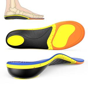 lot 12264 image: Plantar Fasciitis Relief Insoles for Men & Women - Rigid Arch Support Inserts for Flat Feet, with Thick Cushioning and Triple-Layer Shock Absorption, Moisture-Wicking Surface for All-Day Comfort, L