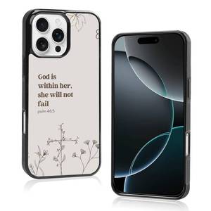 lot 12266 image: Axulimin God is Within Her She Will Not Fail Psalm Bible Christian Women Black Phone Case for iPhone 16 Pro Max (6.9)