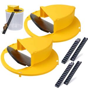 lot 12279 image: 2PACK Mouse Trap Bucket Adapted to 5 Gallon Bucket Lid Rat Trap Automatic Reset for Indoor Outdoor Use Reusable