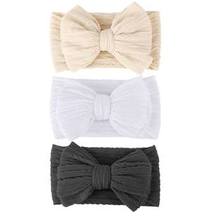 lot 12280 image: AQOKKA Baby Bows Headbands Nylon Baby Girl Headbands Soft Handmade Hairbands Toddler Hair Accessories for Girls Baby Newborn Infant Kids (Missing One)