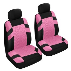 lot 12327 image: Hbxdeco 2PCS Car Front Seat Cover with 2 Headrest Covers, Breathable Waterproof Seat Covers for Front Seats, Universal Seats Cover Protector Car Accessories for Most Vehicles (Pink)