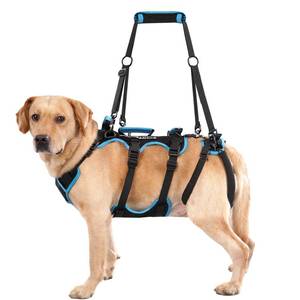 lot 12329 image: Lafoty Dog Lift Harness for Medium Male Dogs Friendly, 2 in 1 Detachable Support Harness, Full Body Dog Carrying with 4 Handles for OldDisabledJoint Injuries Dogs (Black, Medium)
