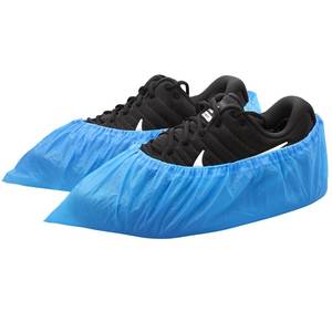 lot 12349 image: Hitituto Shoe Covers Disposable Non-slip for Indoors -100 Pieces (50 Pairs) Waterproof Premium CPE Booties Shoes Protectors Coverings, fits up to size 11 US Men and 13 US Women, Blue, Large
