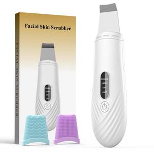 lot 12350 image: Skin Scrubber Face Spatula, Blackhead Remover Tool for Facial Deep Cleansing, Face Spatula Pore Cleaner with 4 Modes, Whitehead Remover, Blackhead Extractor, Face Scrubber (White)