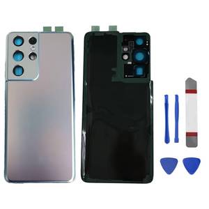 lot 14237 image: Galaxy S21 Ultra Back Glass Replacement Rear Glass for Samsung Galaxy S21 Ultra 5G G998 6.8 Back Cover Glass Housing Door with Camera Lens Glass Parts and Pre-Installed TapeTools(Silvery)